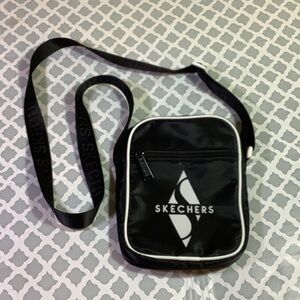 Skechers Black and White Crossbody Messenger Bag